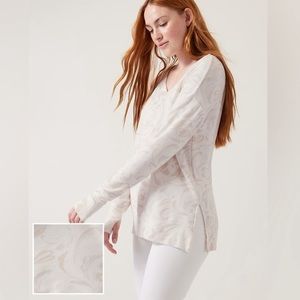 NWT Athleta Coaster Luxe Sweatshirt in limited edition tonal neutral